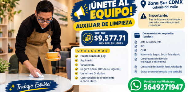 Auxiliar de Limpieza