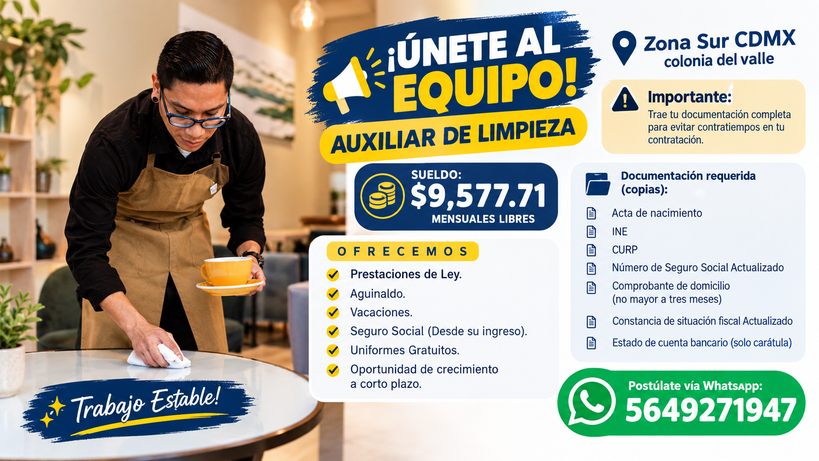 Auxiliar de Limpieza